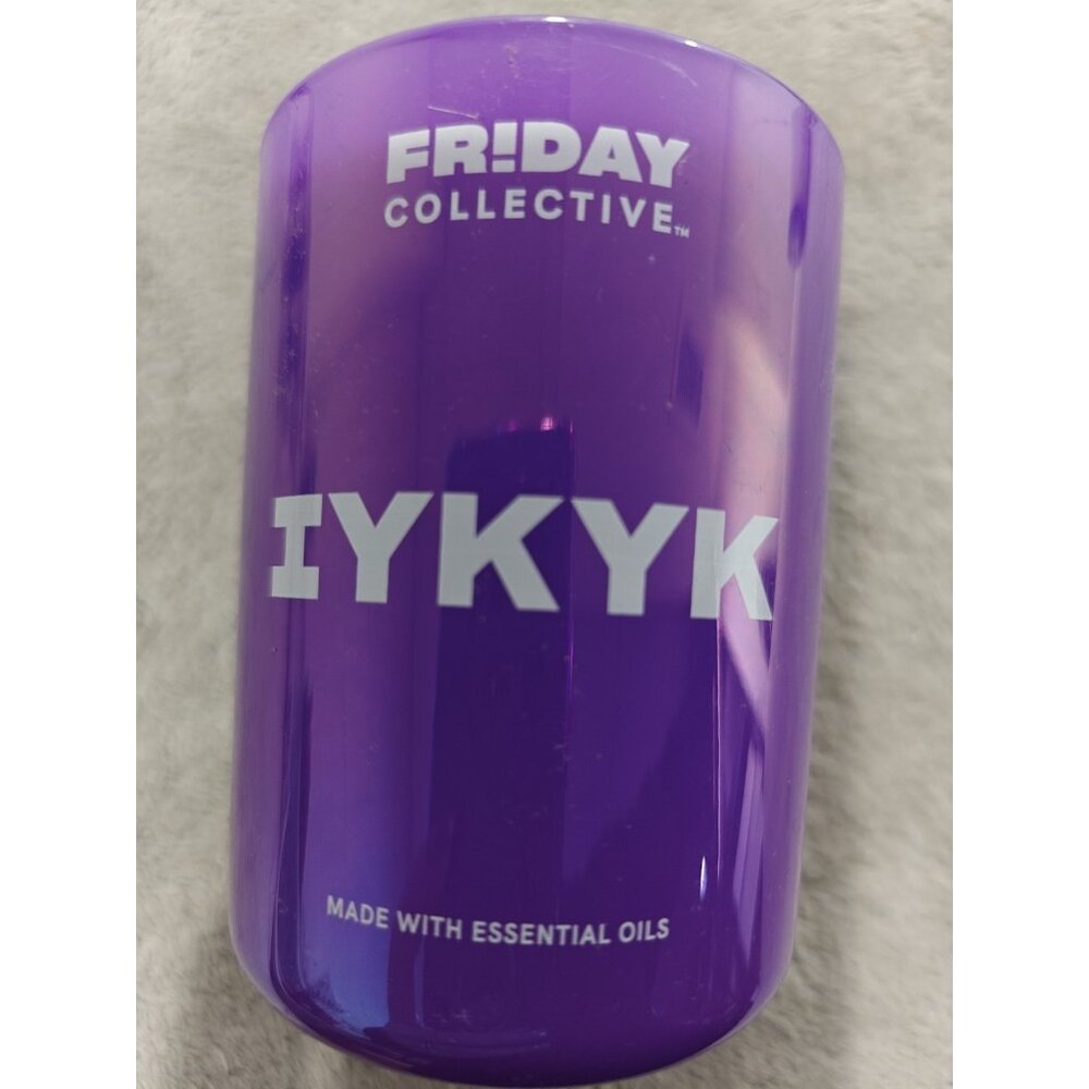 Friday Collective IYKYK Single Wick 8oz Purple Candle Fruit/Vanilla New